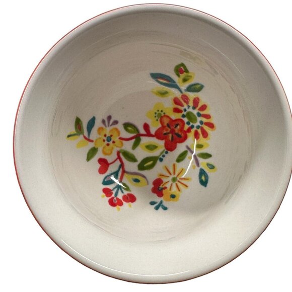 ANTHROPOLOGIE Cadiz Coffee Tea Cup Mug Painted Floral Design 3D Flower Red Set - Picture 11 of 16